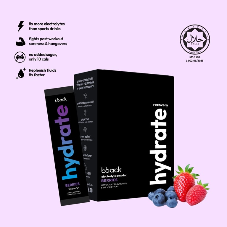 bback hydrate berry recovery boost (2+2 FREE box)